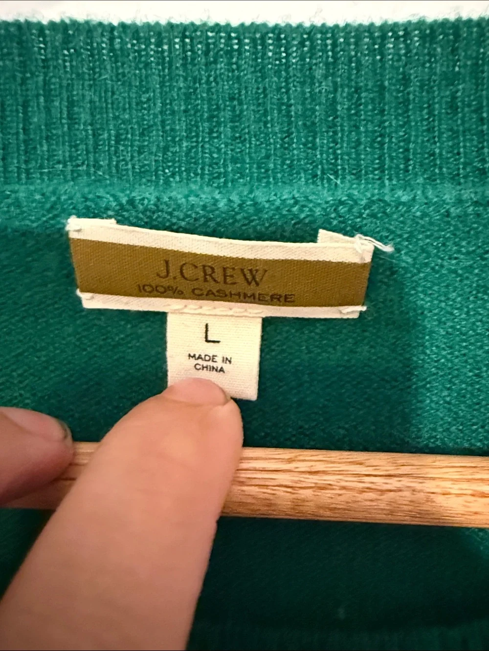 J. Crew 100% Cashmere Lightweight Emerald Green Heart Sweater